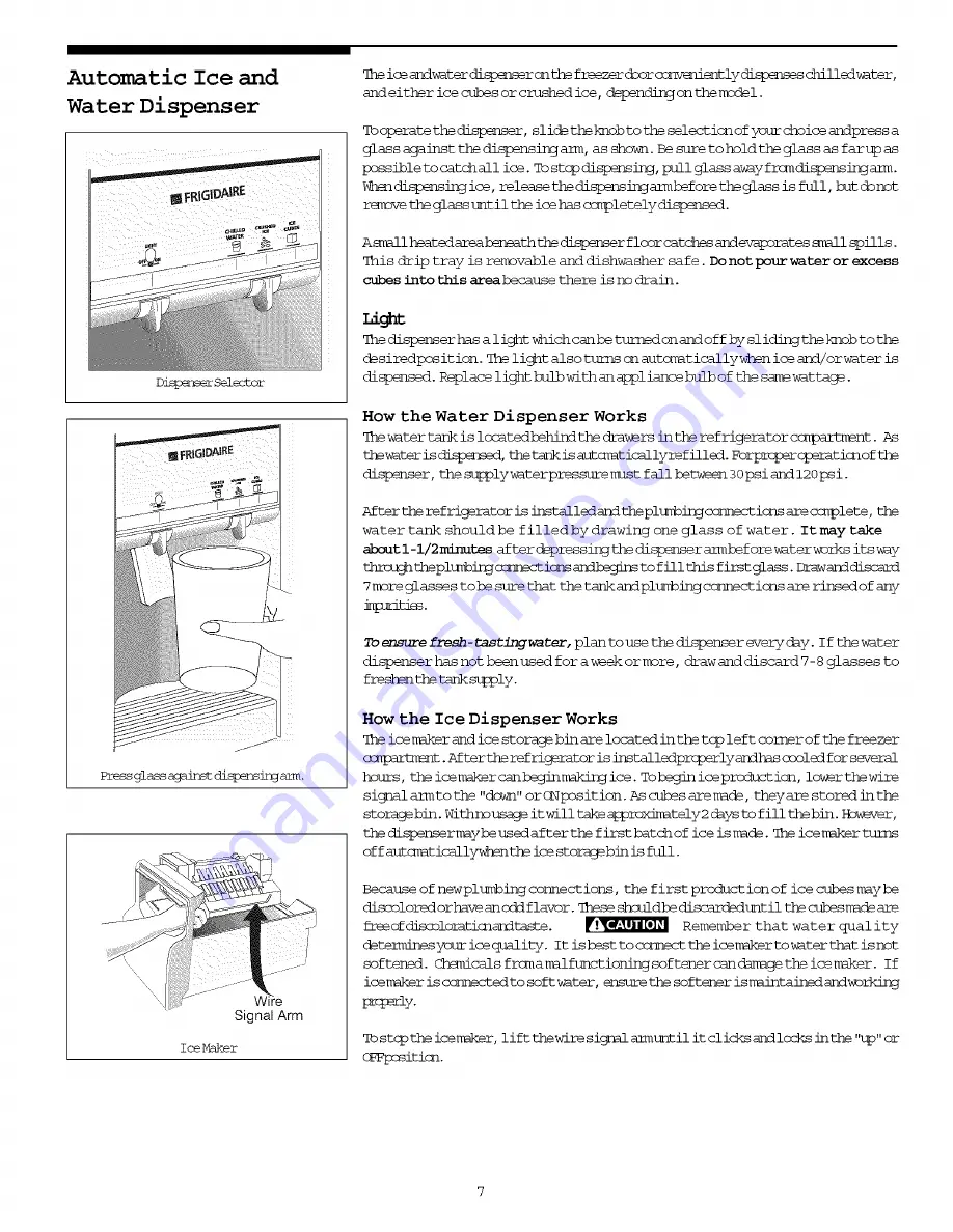 Frigidaire FRS24WSGD3 Use & Care Manual Download Page 7