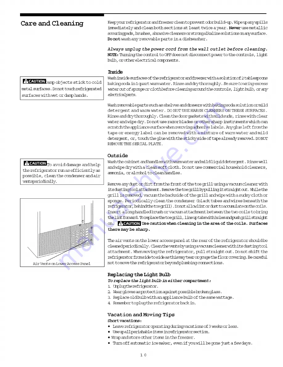 Frigidaire FRS24WSGD3 Use & Care Manual Download Page 10