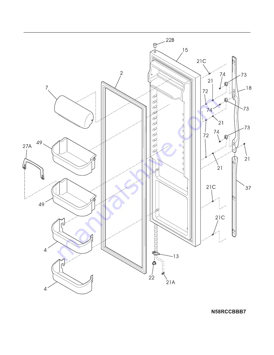 Frigidaire FRS26HF6B Parts Catalog Download Page 4