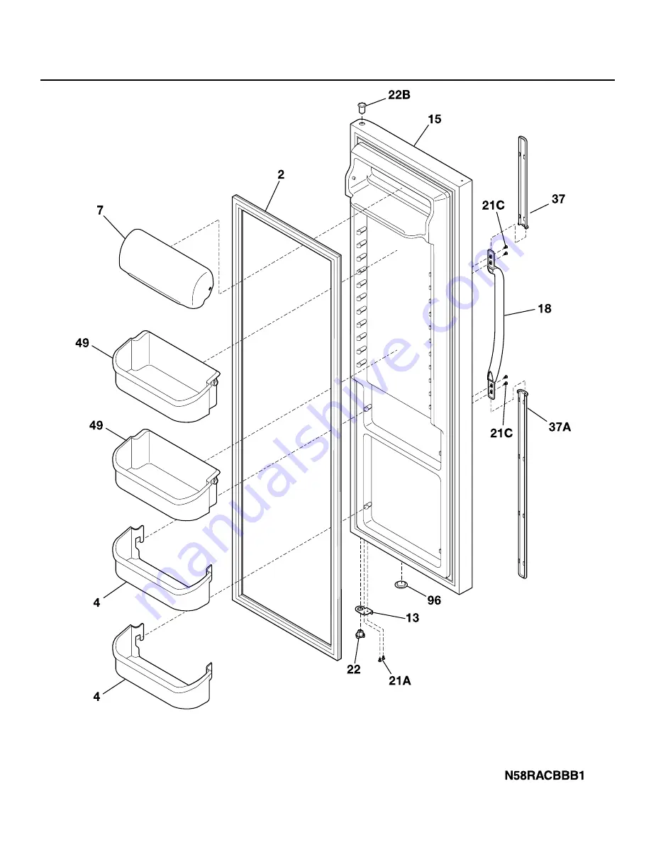 Frigidaire FRS26HR4A Factory Parts Catalog Download Page 4