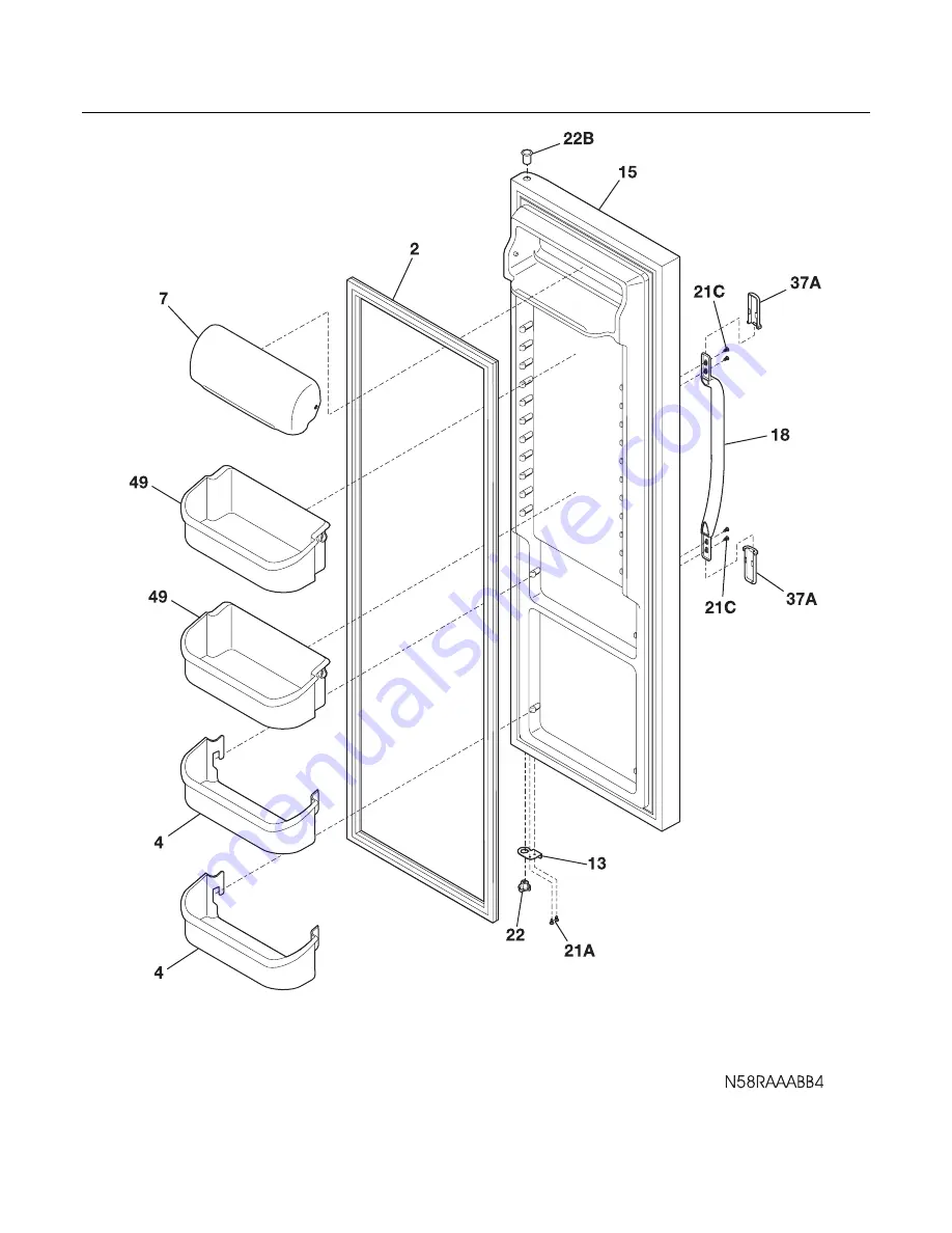 Frigidaire FRS26R2A Parts Manual Download Page 4