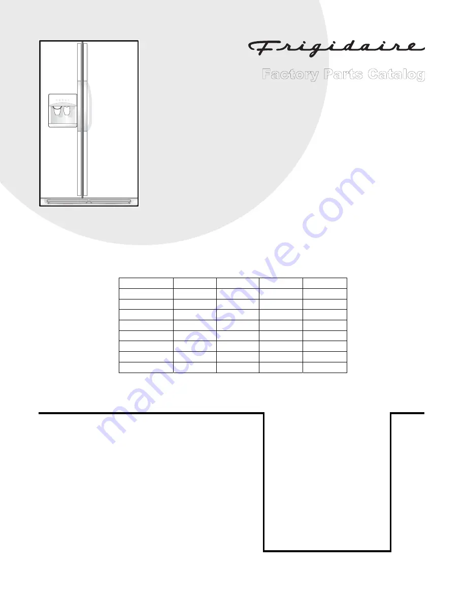 Frigidaire FRS26TS7D Скачать руководство пользователя страница 1