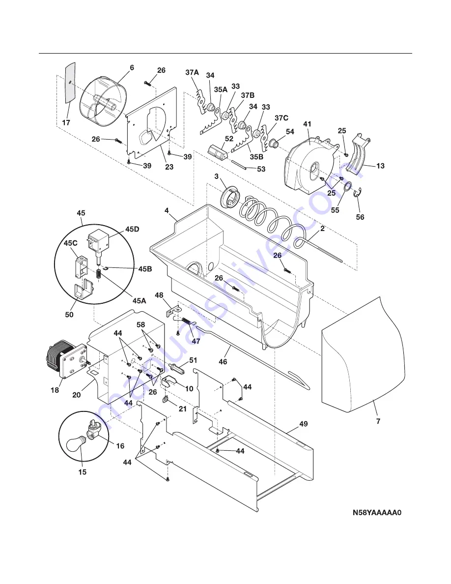 Frigidaire FRS6LF7F Factory Parts Catalog Download Page 16