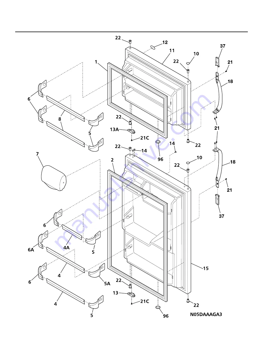 Frigidaire FRT14G5A Factory Parts Catalog Download Page 2