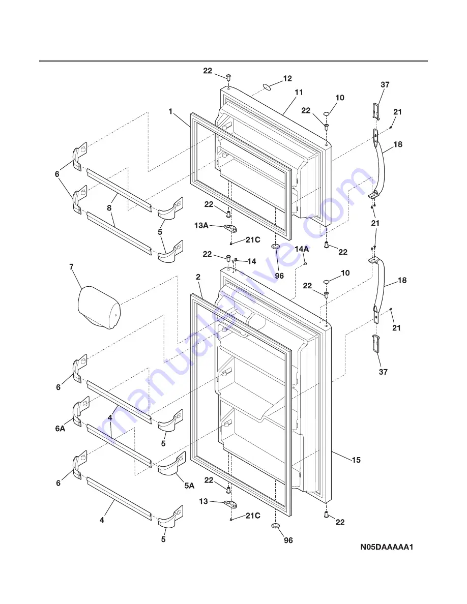 Frigidaire FRT18P5A Factory Parts Catalog Download Page 2