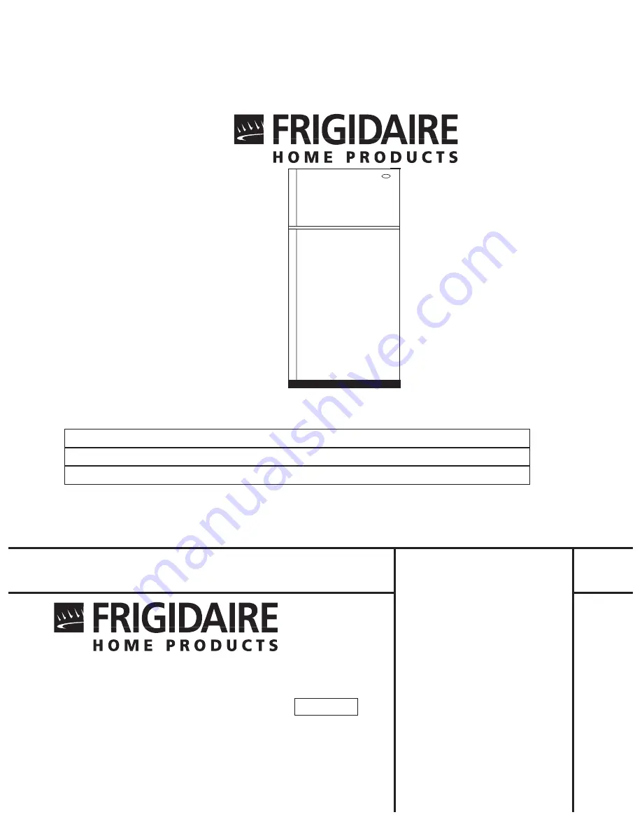 Frigidaire FRT18PRGD0 Скачать руководство пользователя страница 1