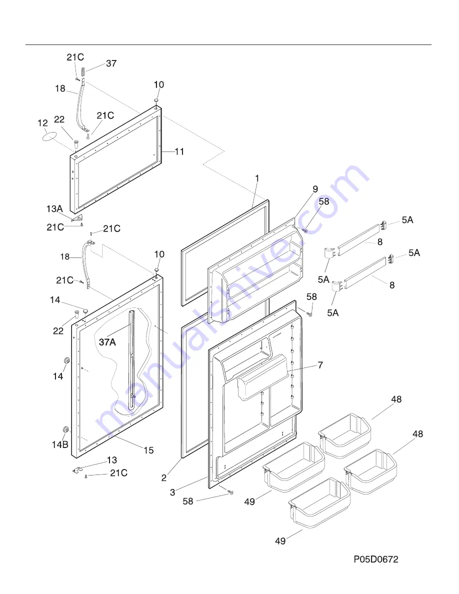 Frigidaire FRT18SGH Factory Parts Catalog Download Page 2