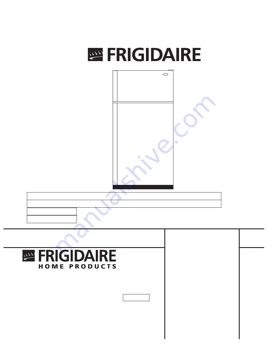 Frigidaire FRT18TJH Скачать руководство пользователя страница 1