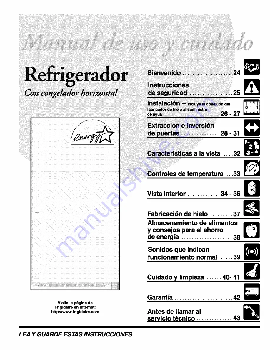 Frigidaire FRT21FD3AQ2 Use & Care Manual Download Page 22