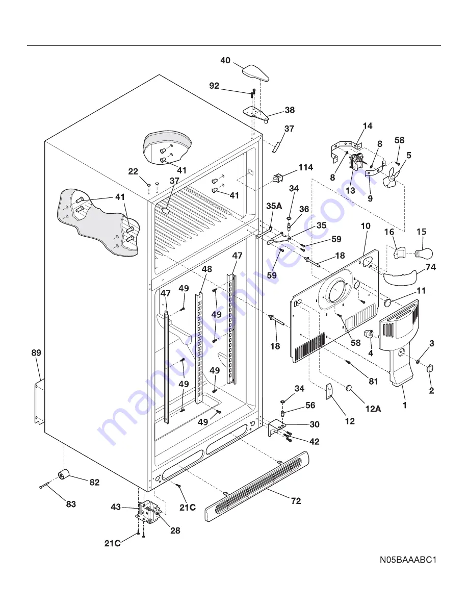 Frigidaire FRT21H8C Factory Parts Catalog Download Page 6