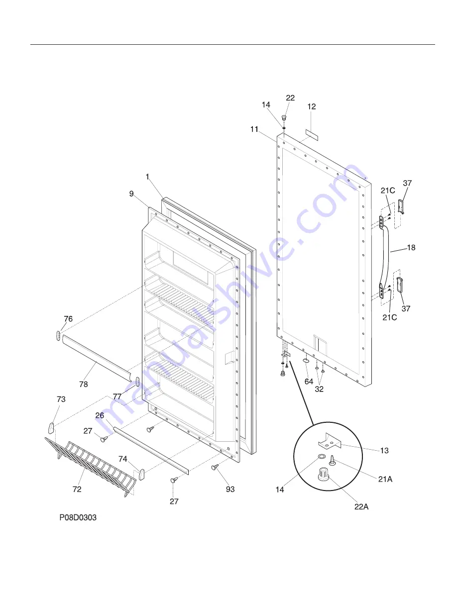 Frigidaire FRU17G4JW Factory Parts Catalog Download Page 2