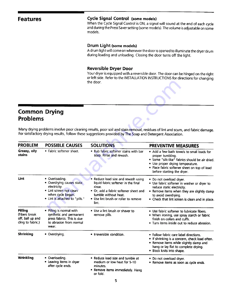 Frigidaire FSG747GC Manual Download Page 5