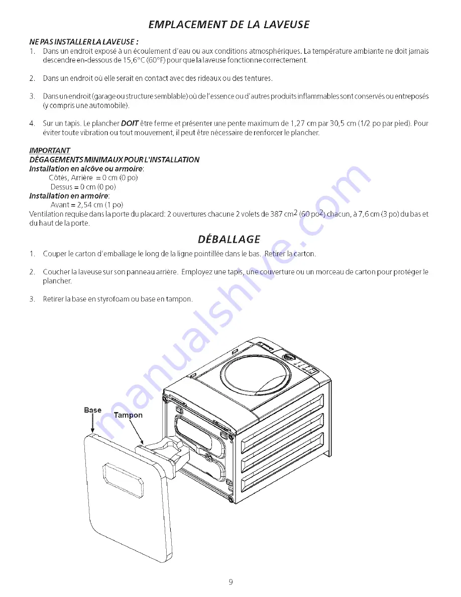 Frigidaire FTF5000HS0 Installation Instructions Manual Download Page 9