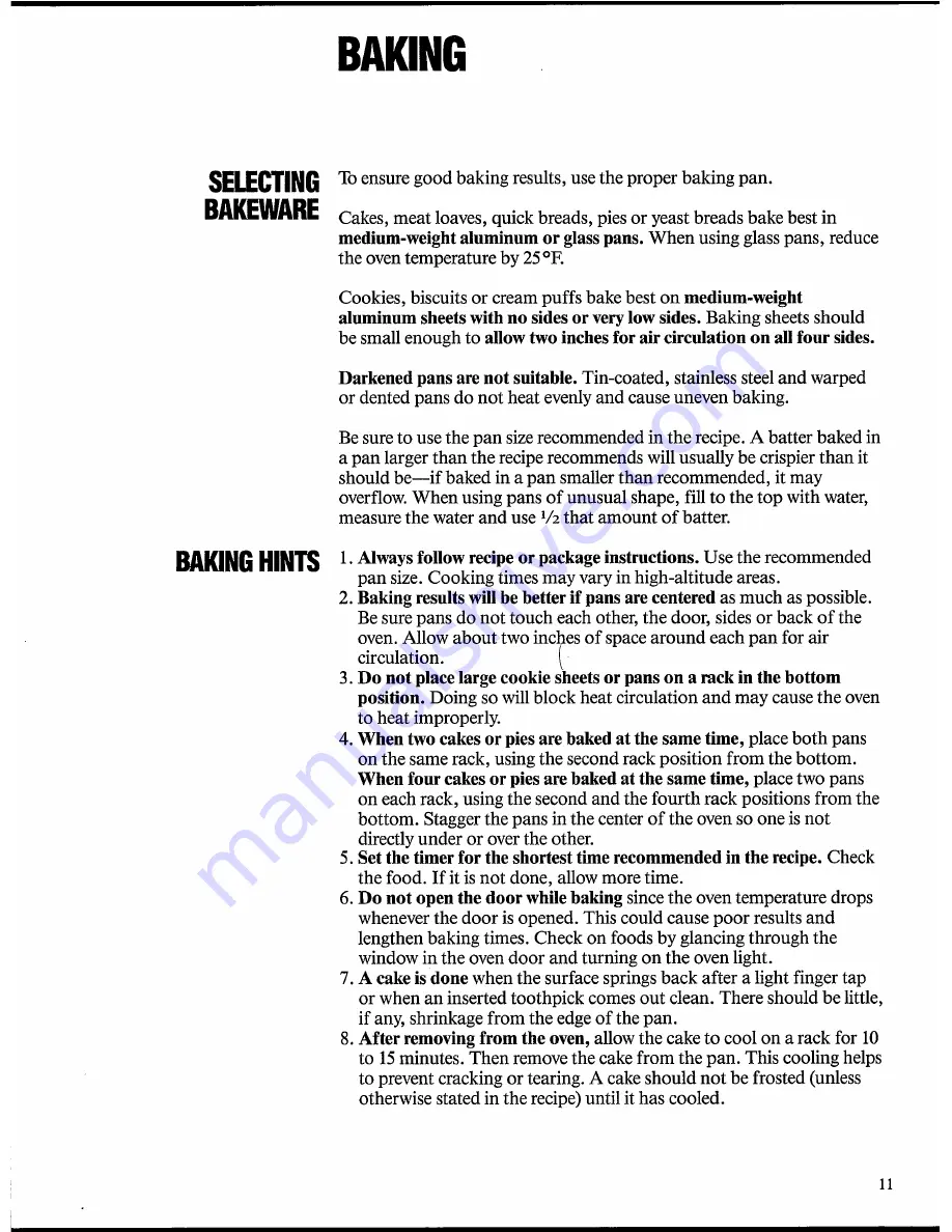 Frigidaire GG94BL Owner'S Manual Download Page 11