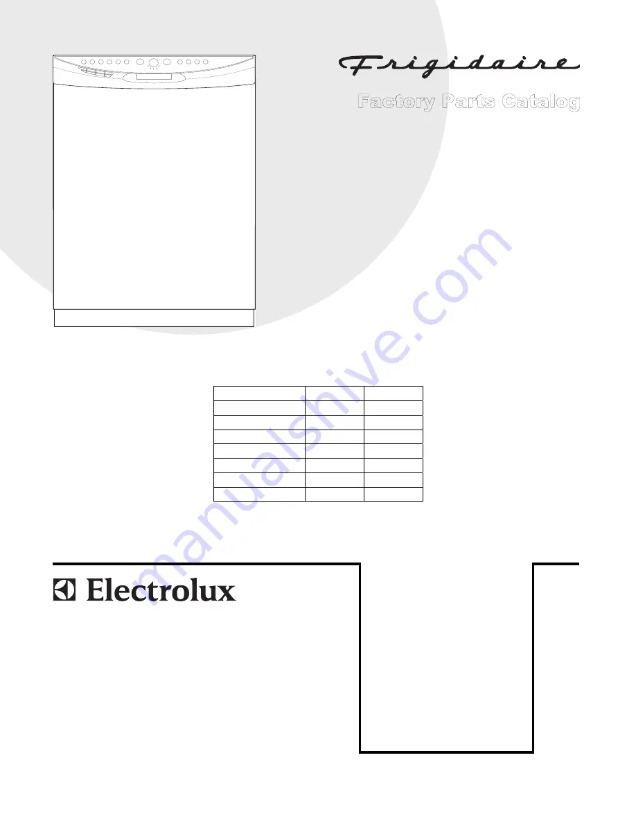 Frigidaire GLD2860RD Factory Parts Catalog Download Page 1