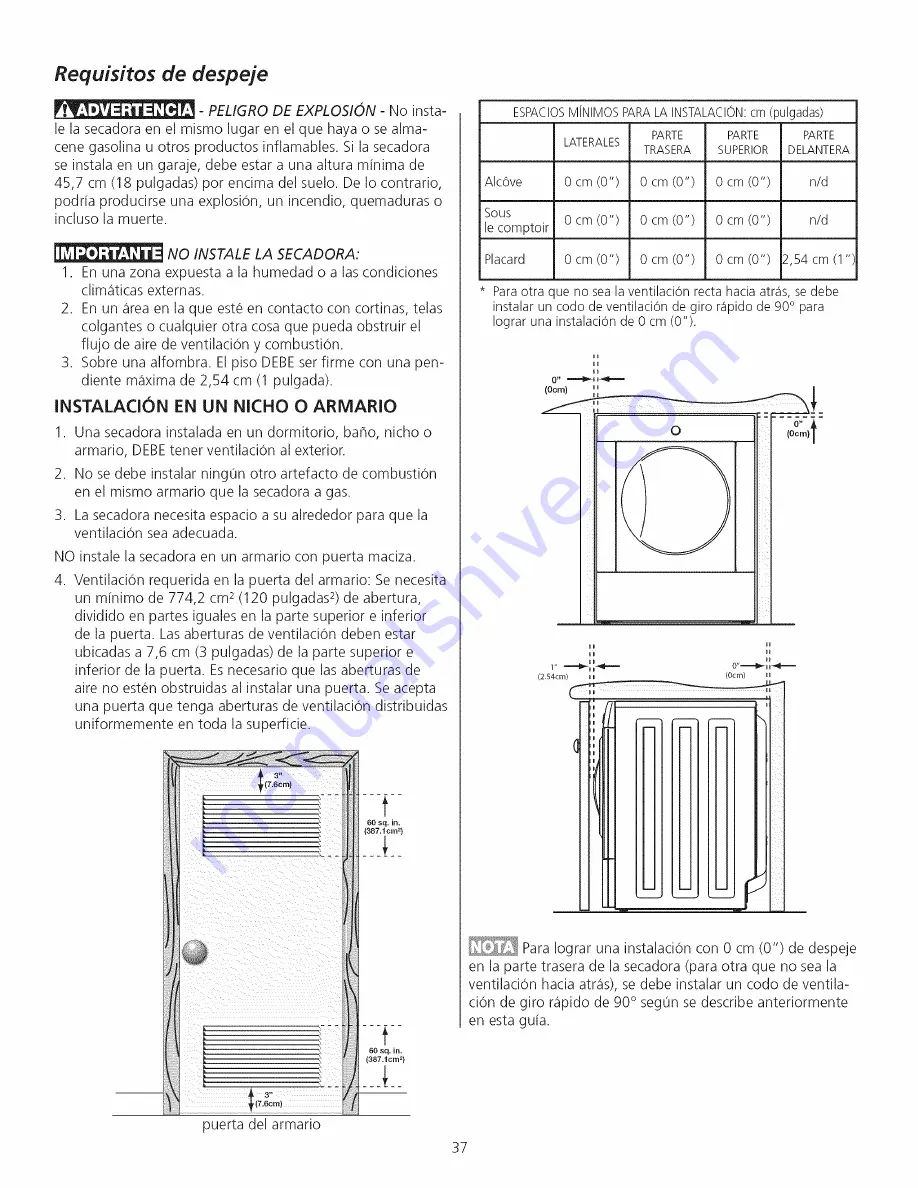 Frigidaire GLGQ2170KE0 Installation Instructions Manual Download Page 37