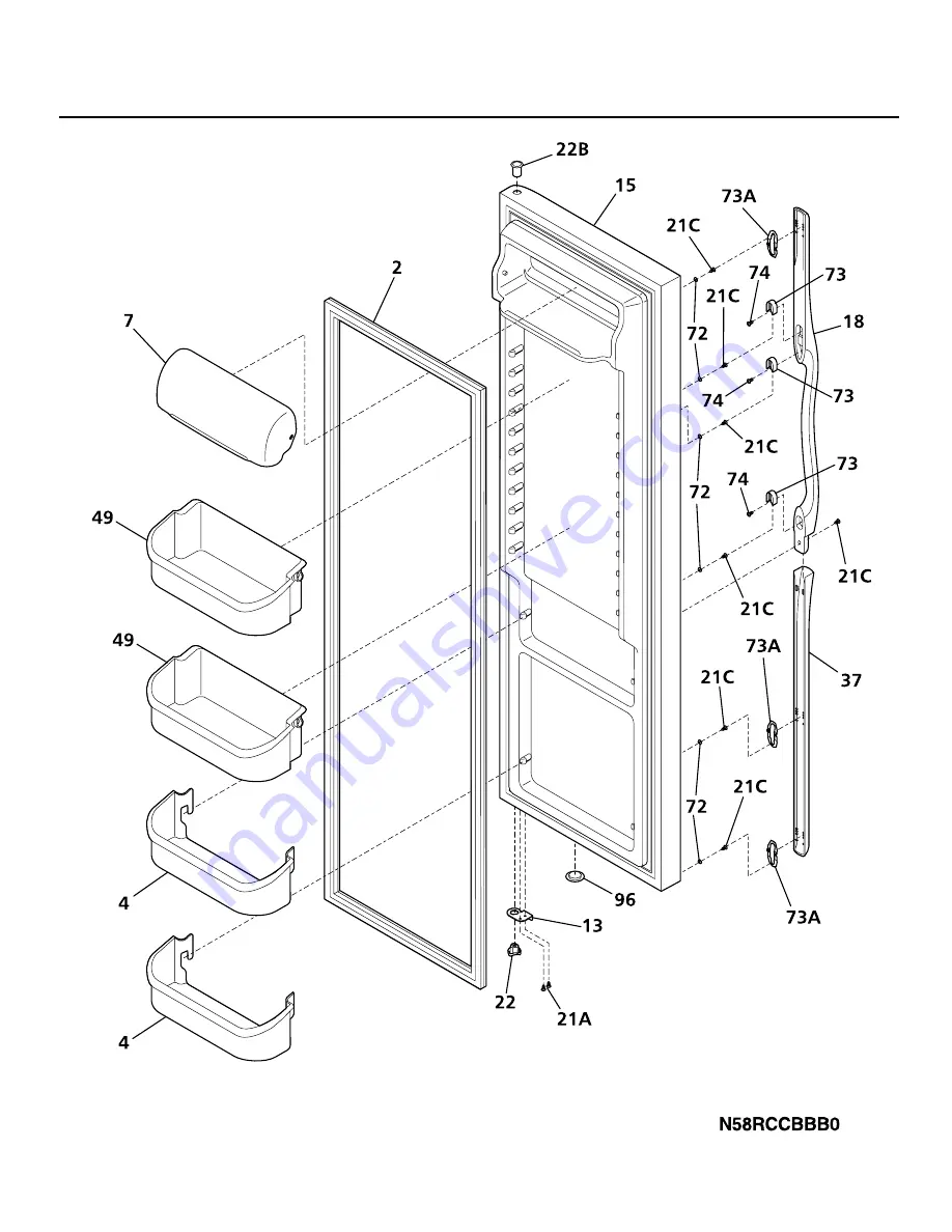 Frigidaire GLHS234ZA Factory Parts Catalog Download Page 4