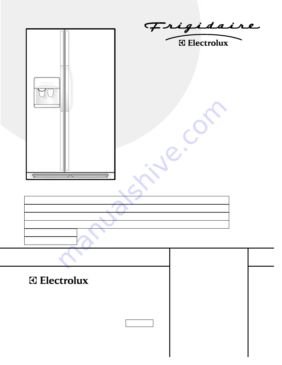 Frigidaire GLHS269ZC Скачать руководство пользователя страница 1