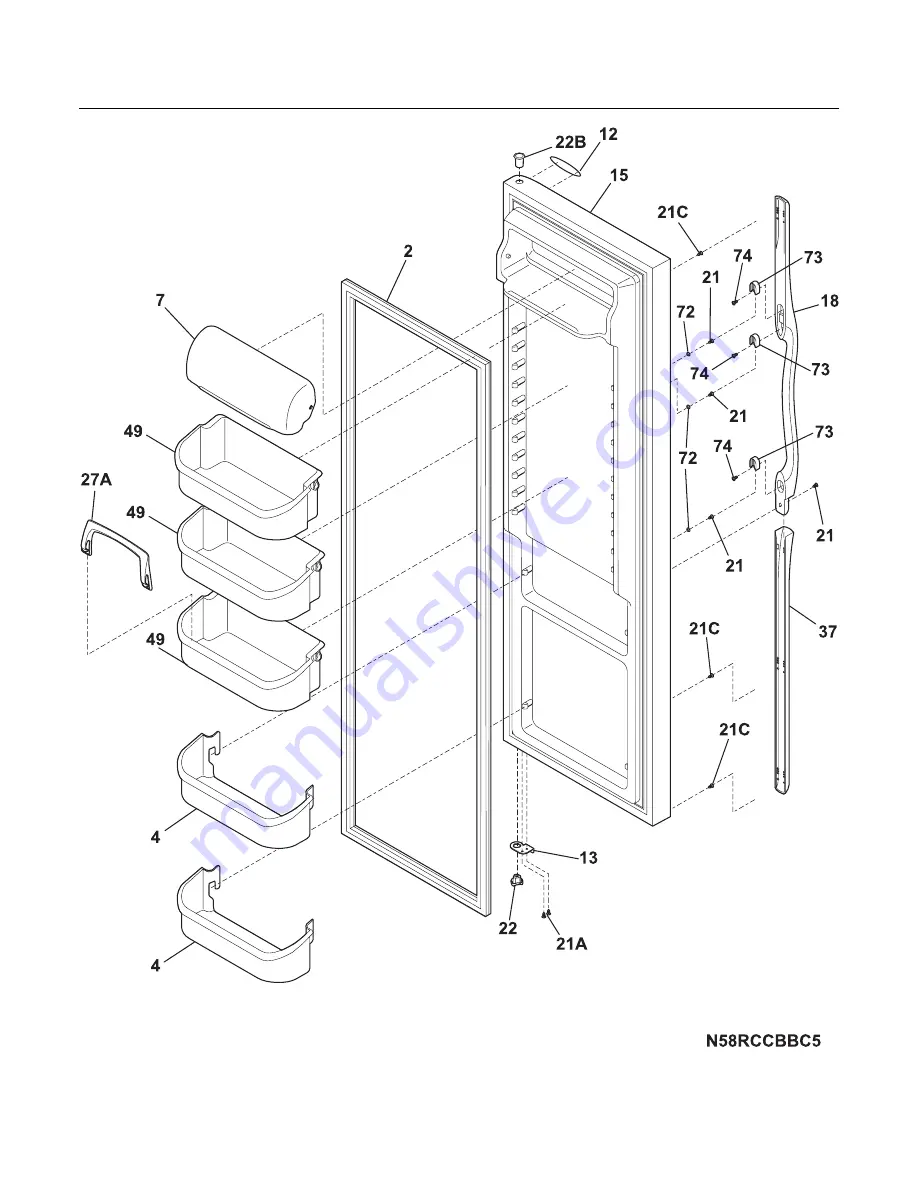 Frigidaire GLHS68EE Factory Parts Catalog Download Page 4