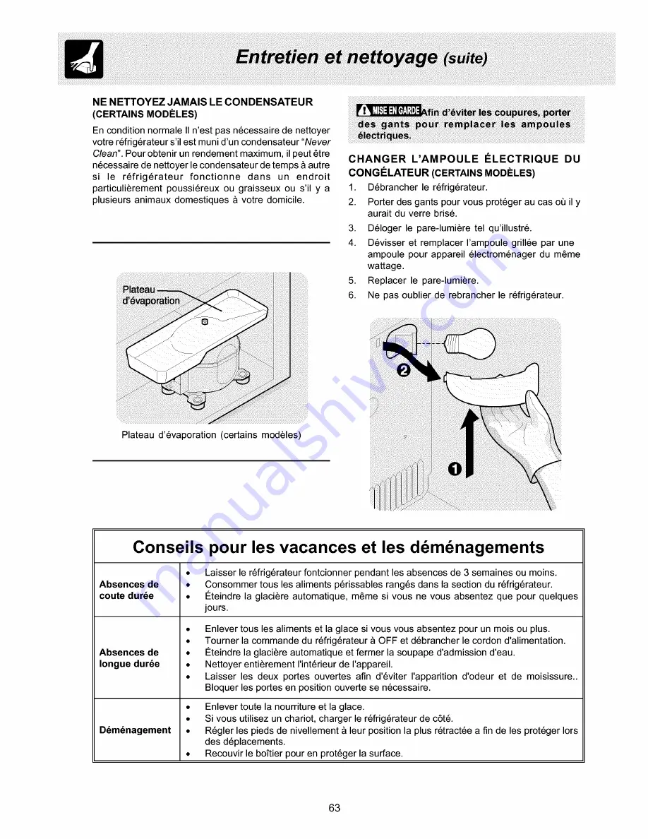 Frigidaire GLRT216TAB1 Use & Care Manual Download Page 61