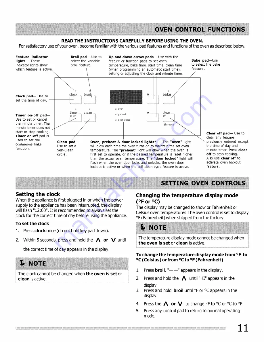 Frigidaire LFGF3020MBA Use & Care Manual Download Page 59