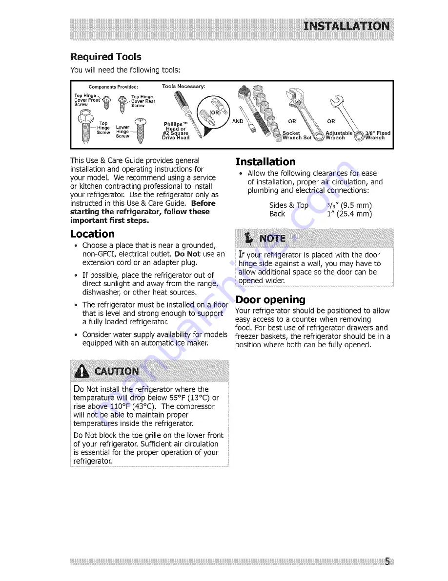 Frigidaire LGUB2642LE9 Use & Care Manual Download Page 5