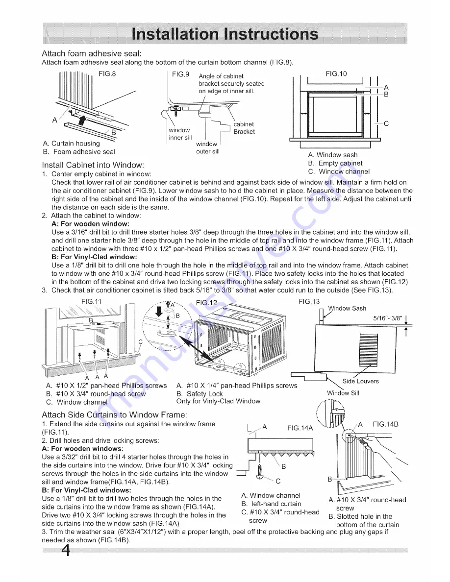 Frigidaire LRA08HZT10 Installation Instructions Manual Download Page 4