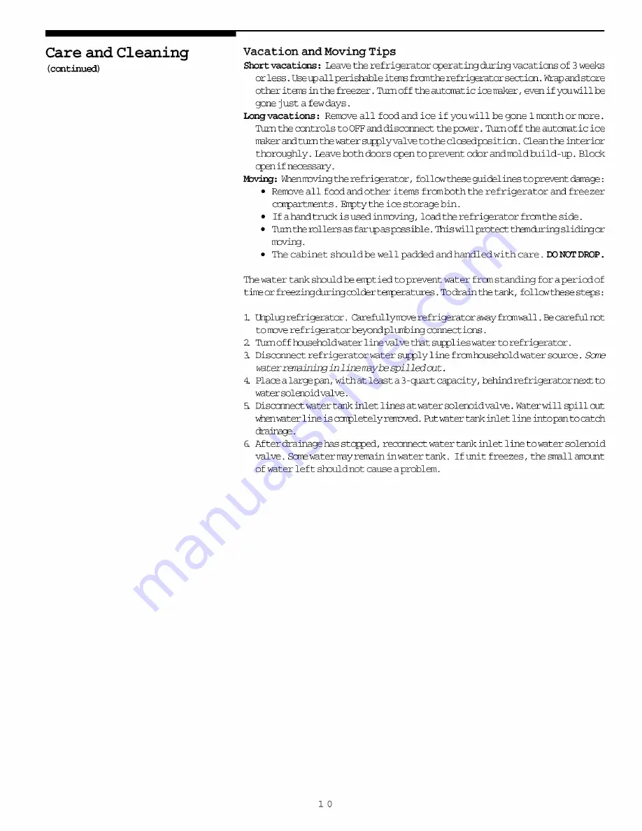 Frigidaire MRS20WRGW Owner'S Manual Download Page 10