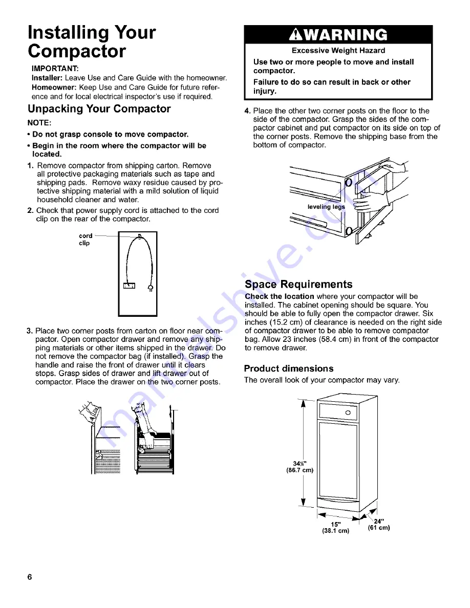 Frigidaire MTC500RBM3 Owner'S Manual Download Page 6