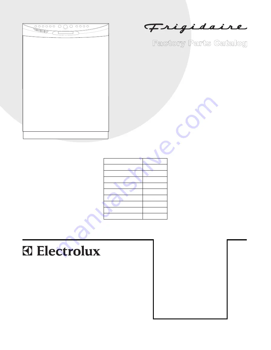 Frigidaire PLD2875RF Factory Parts Catalog Download Page 1