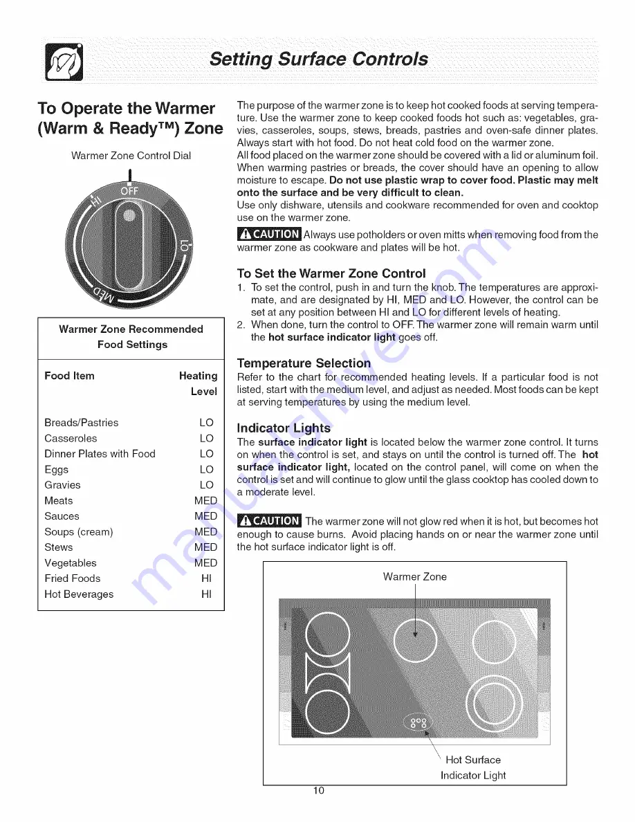 Frigidaire PLEF489GCA Guide Use & Care Manual Download Page 10