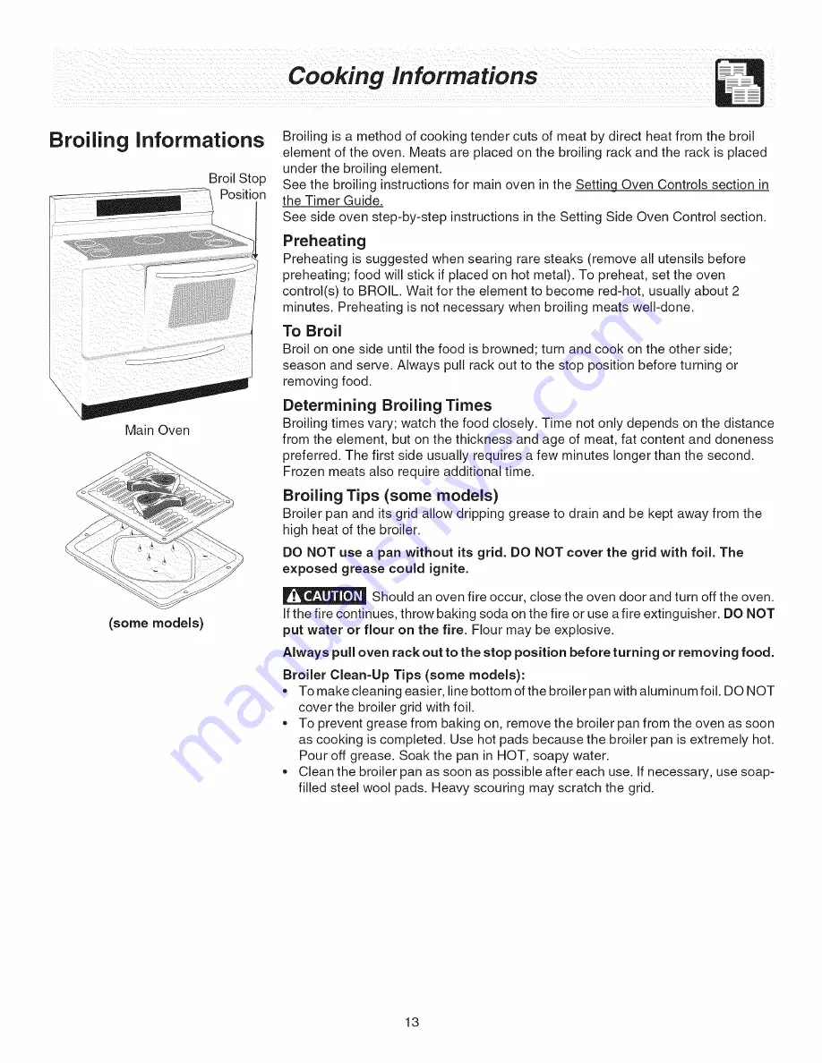 Frigidaire PLEF489GCA Guide Use & Care Manual Download Page 13