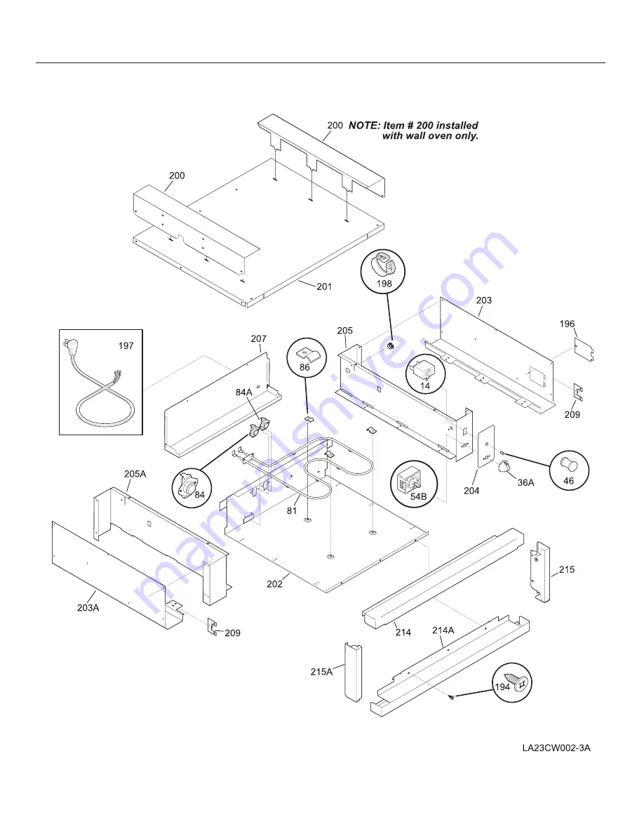 Frigidaire PLEW30S3C Factory Parts Catalog Download Page 2