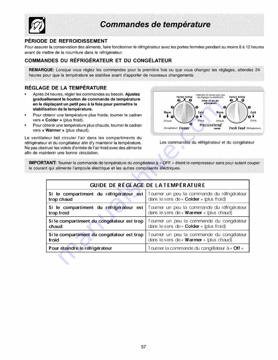 Frigidaire PLHS237ZAB0 Use & Care Manual Download Page 57