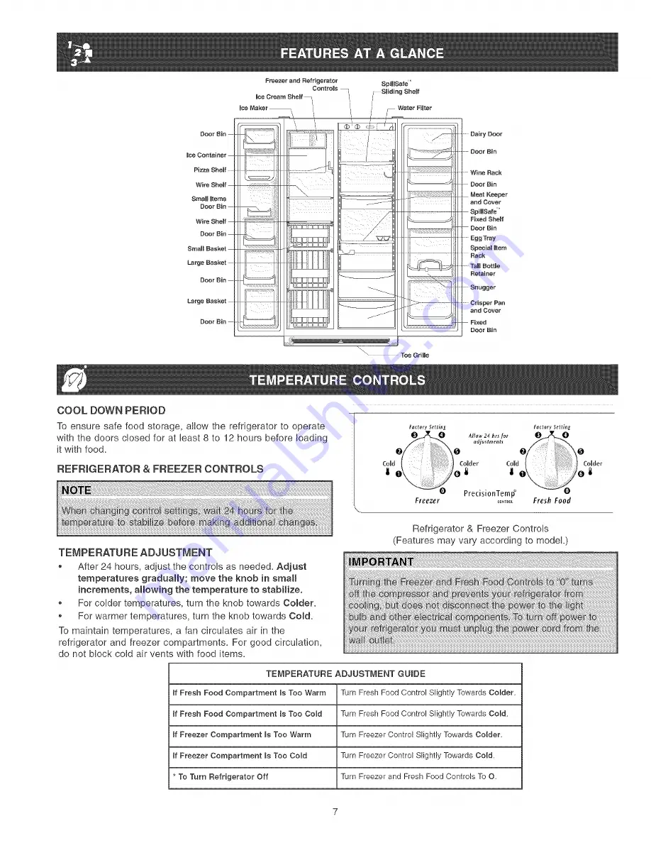 Frigidaire PLHS239ZDBB Use & Care Manual Download Page 7