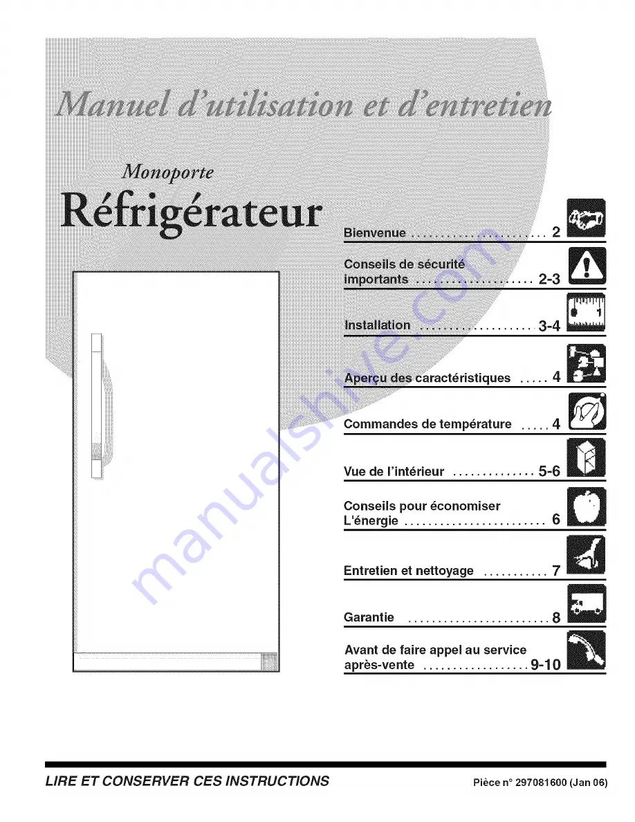 Frigidaire PLRU1778ES1 Скачать руководство пользователя страница 11