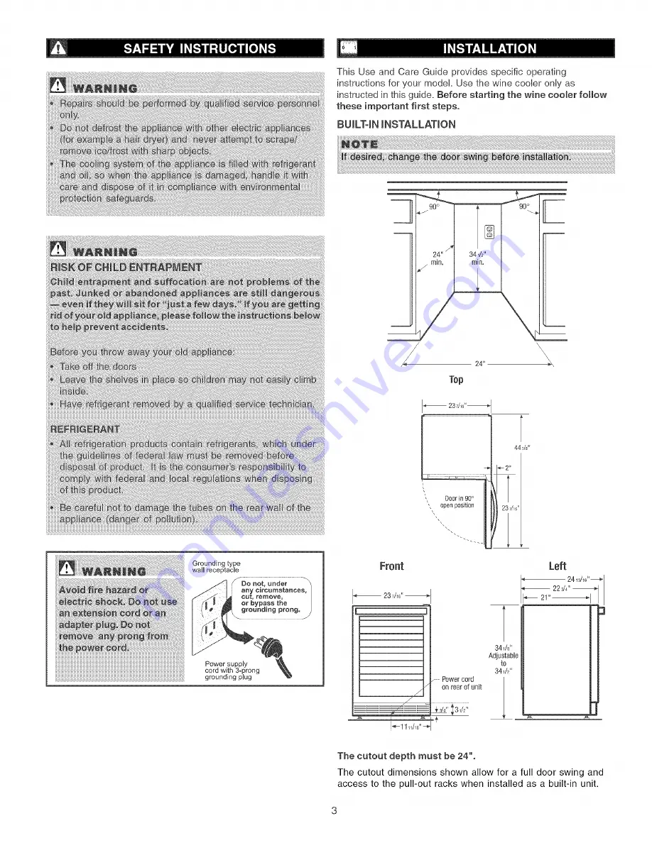 Frigidaire PLWC486GS0 Use & Care Manual Download Page 3