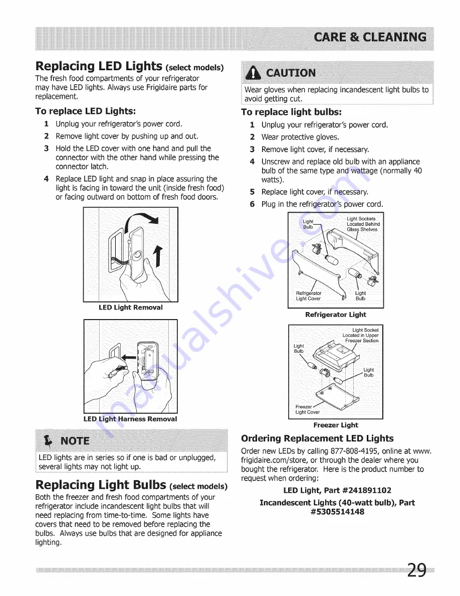 Frigidaire Refrigerator Use & Care Manual Download Page 29