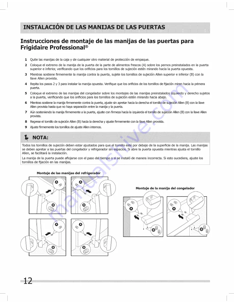 Frigidaire Refrigerator Use & Care Manual Download Page 44