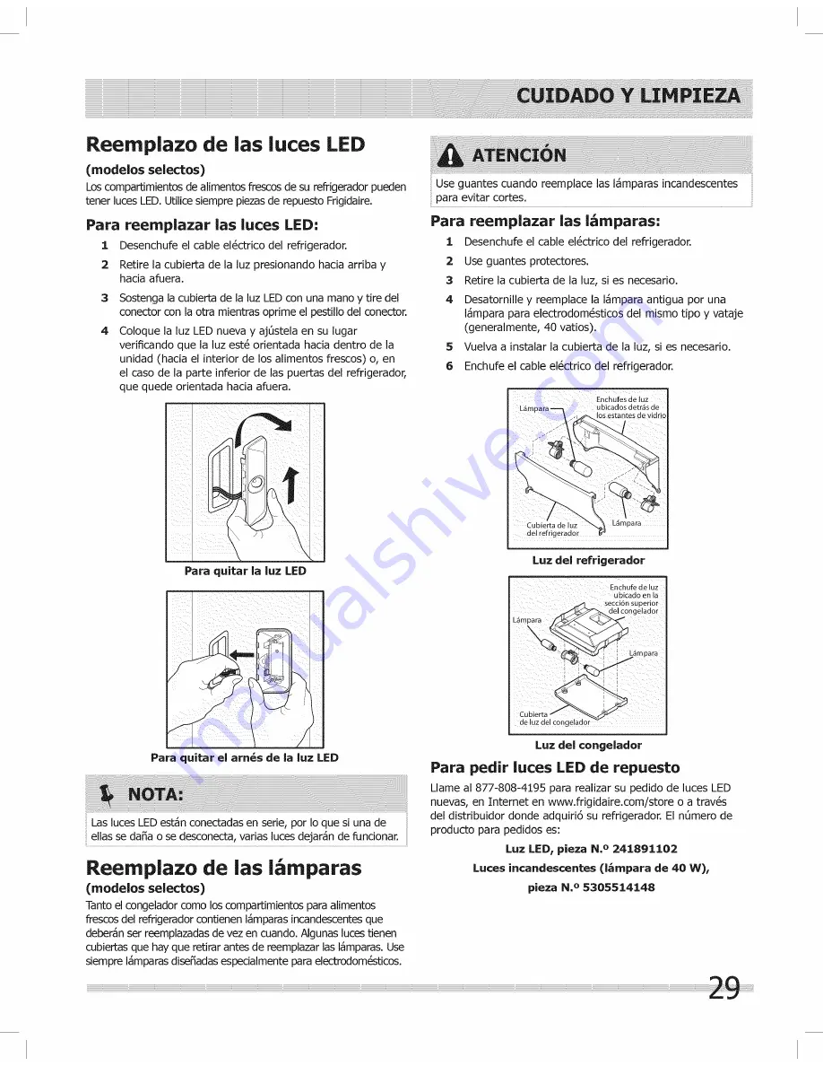 Frigidaire Refrigerator Use & Care Manual Download Page 61