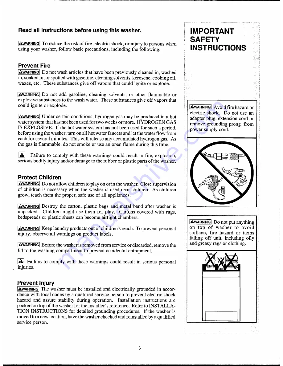 Frigidaire WIL Owner'S Manual Download Page 3