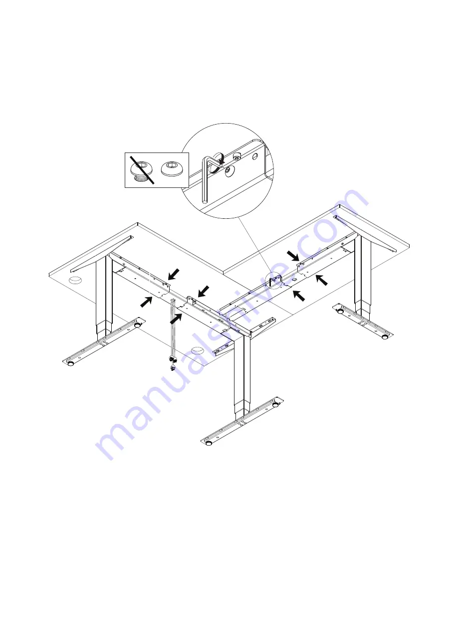 FRISKA Stockholm Bluetooth Corner Standing Desk Assembly Instructions Manual Download Page 21