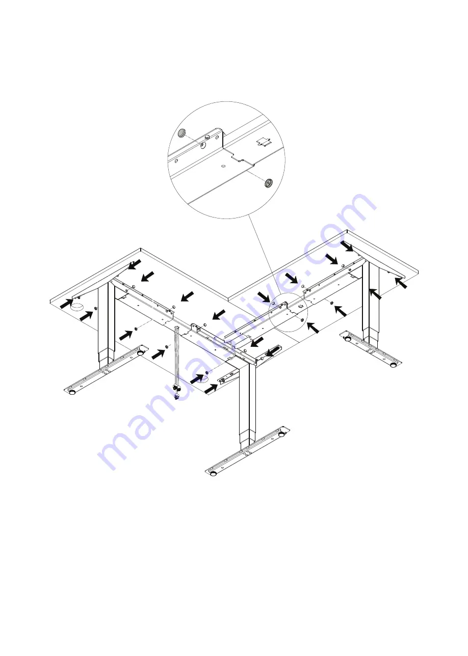 FRISKA Stockholm Bluetooth Corner Standing Desk Assembly Instructions Manual Download Page 22