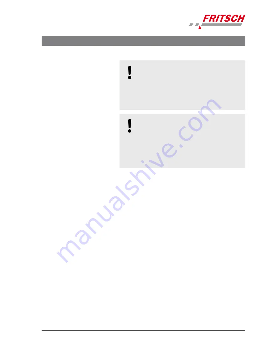 Fritsch premium PULVERISETTE 14 Operating Instructions Manual Download Page 25