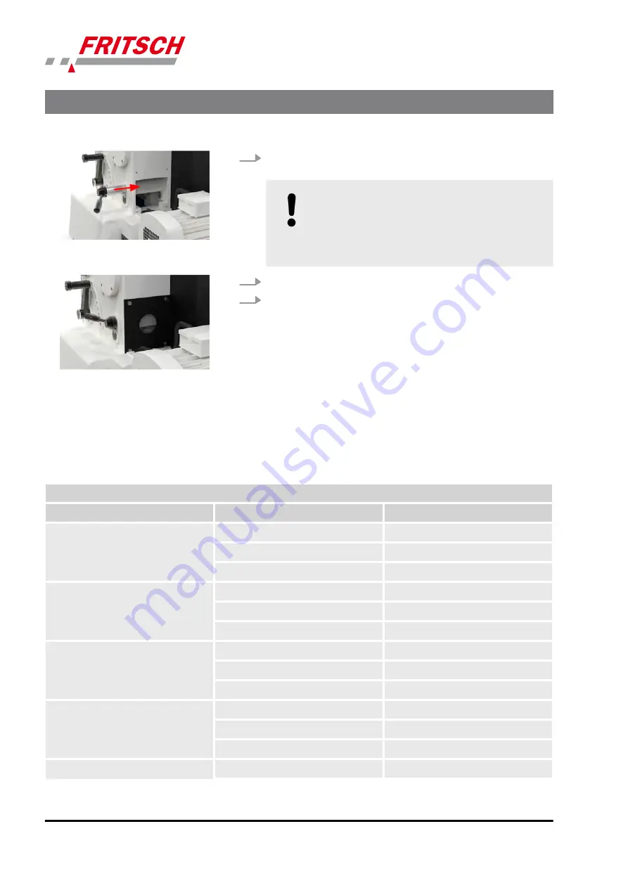 Fritsch PULVERISETTE 1 classic line Operating Instructions Manual Download Page 26