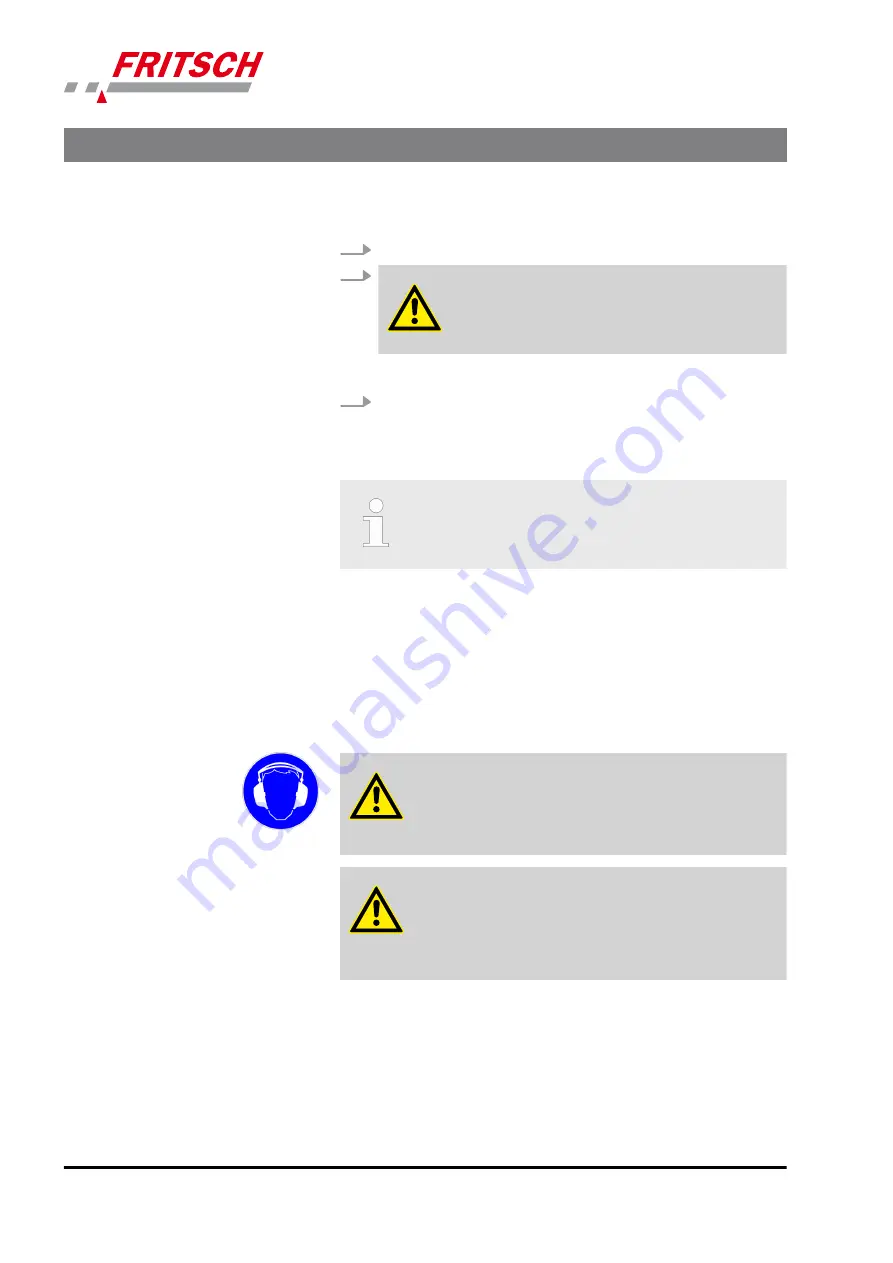 Fritsch PULVERISETTE 6 Classic Operating Instructions Manual Download Page 12