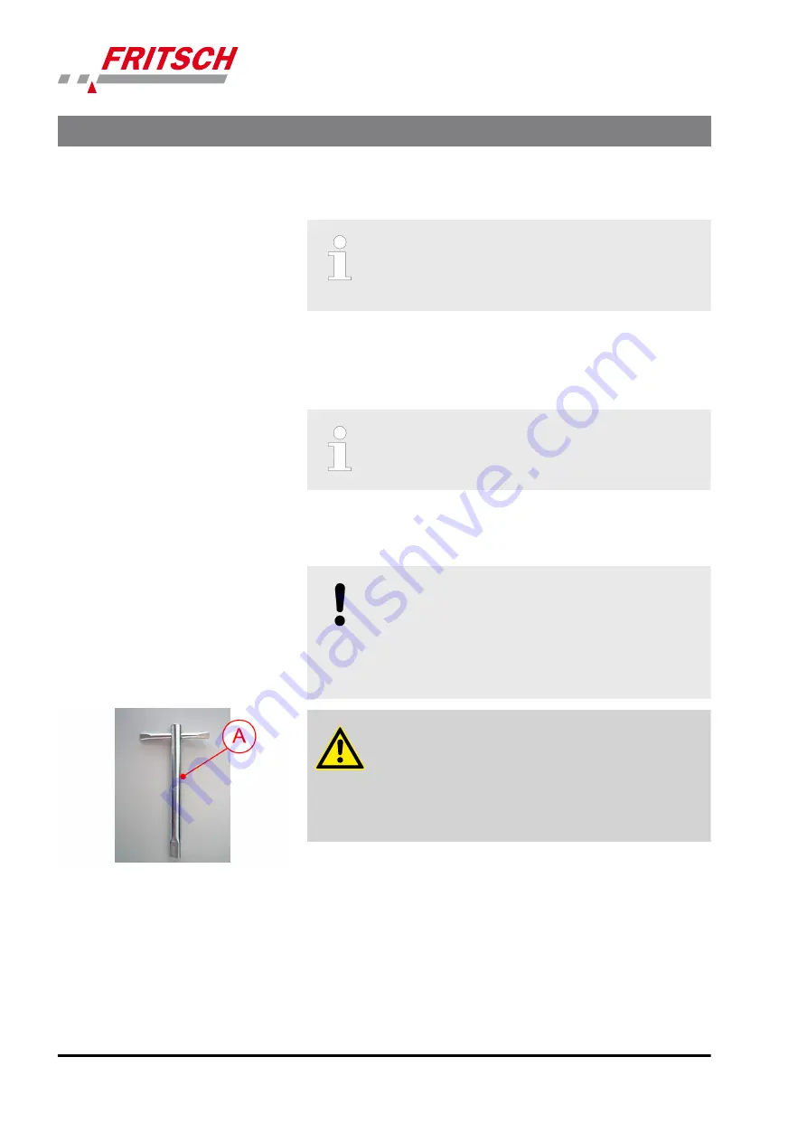 Fritsch PULVERISETTE 6 Classic Operating Instructions Manual Download Page 14