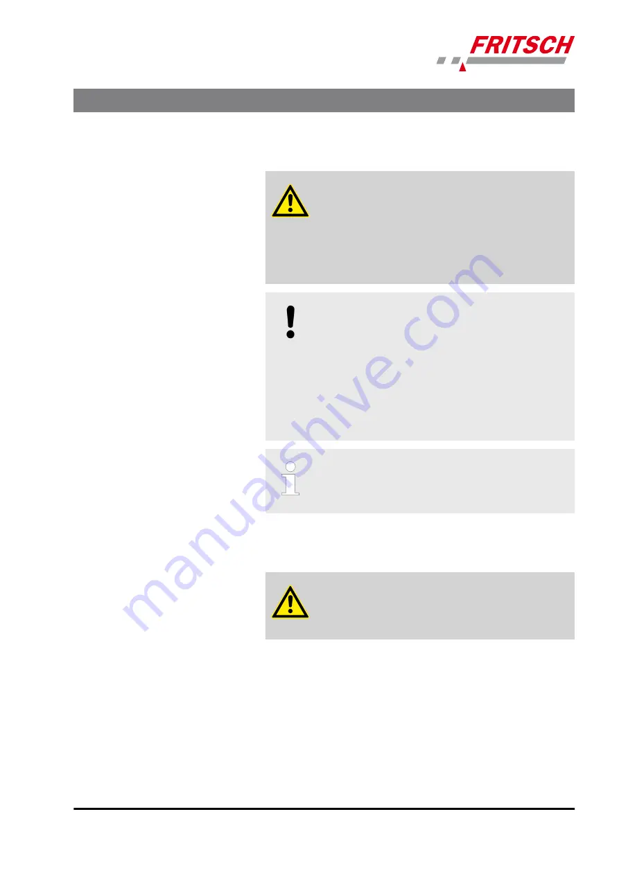 Fritsch PULVERISETTE 6 Classic Operating Instructions Manual Download Page 27