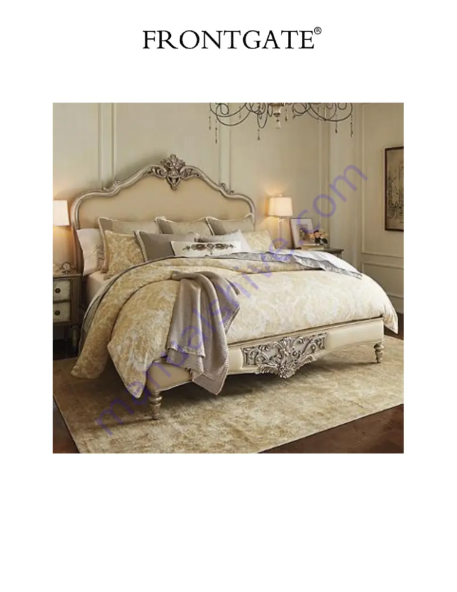 Frontgate Marchand Upholstered Carved Bed Скачать руководство пользователя страница 1