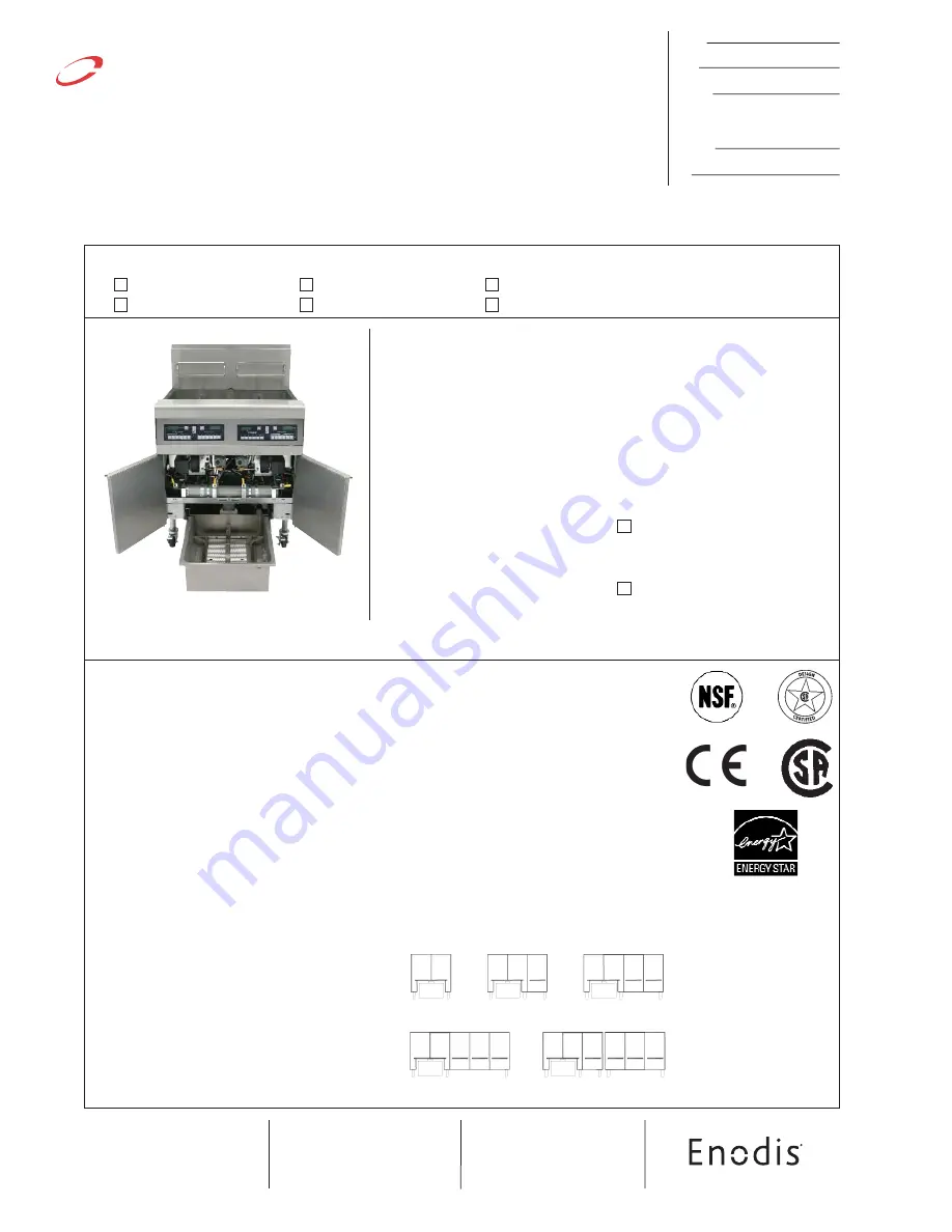 Frymaster FMPH155 Specifications Download Page 1